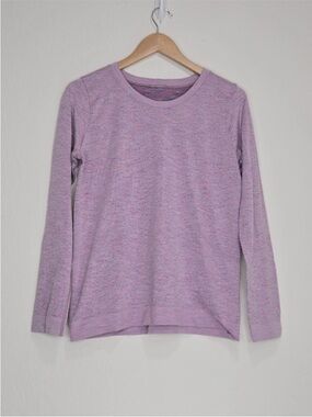 Lululemon Swiftly Tech LS 2.0 Relaxed Grid Warp Pink Mist Size 8 Womens